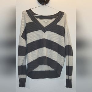 COPY - American Egle Grey & White Stripped Long Sleeve Size M